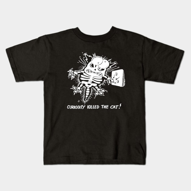 Curiosity killed the cat Kids T-Shirt by mikadigital